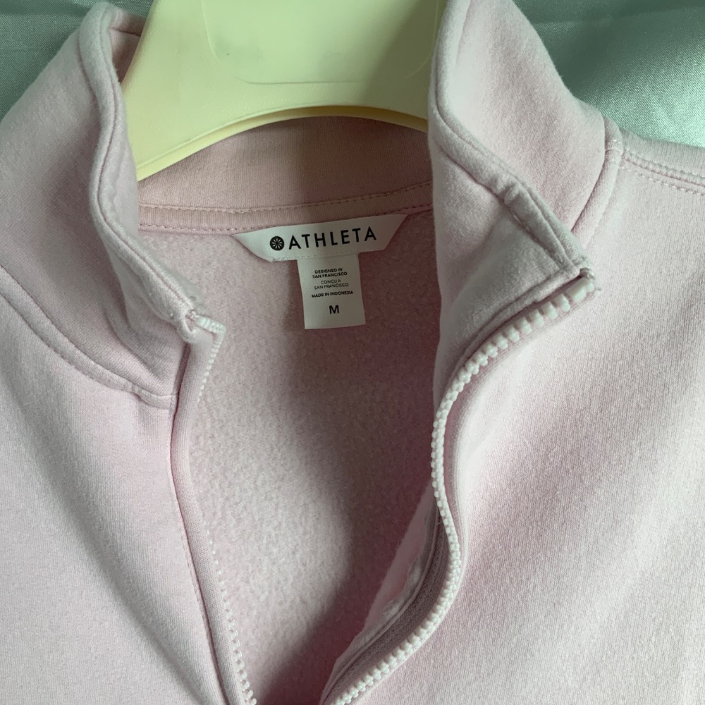 Women’s 1/2 zip sweatshirt size medium. Light pink - Picture 2 of 7